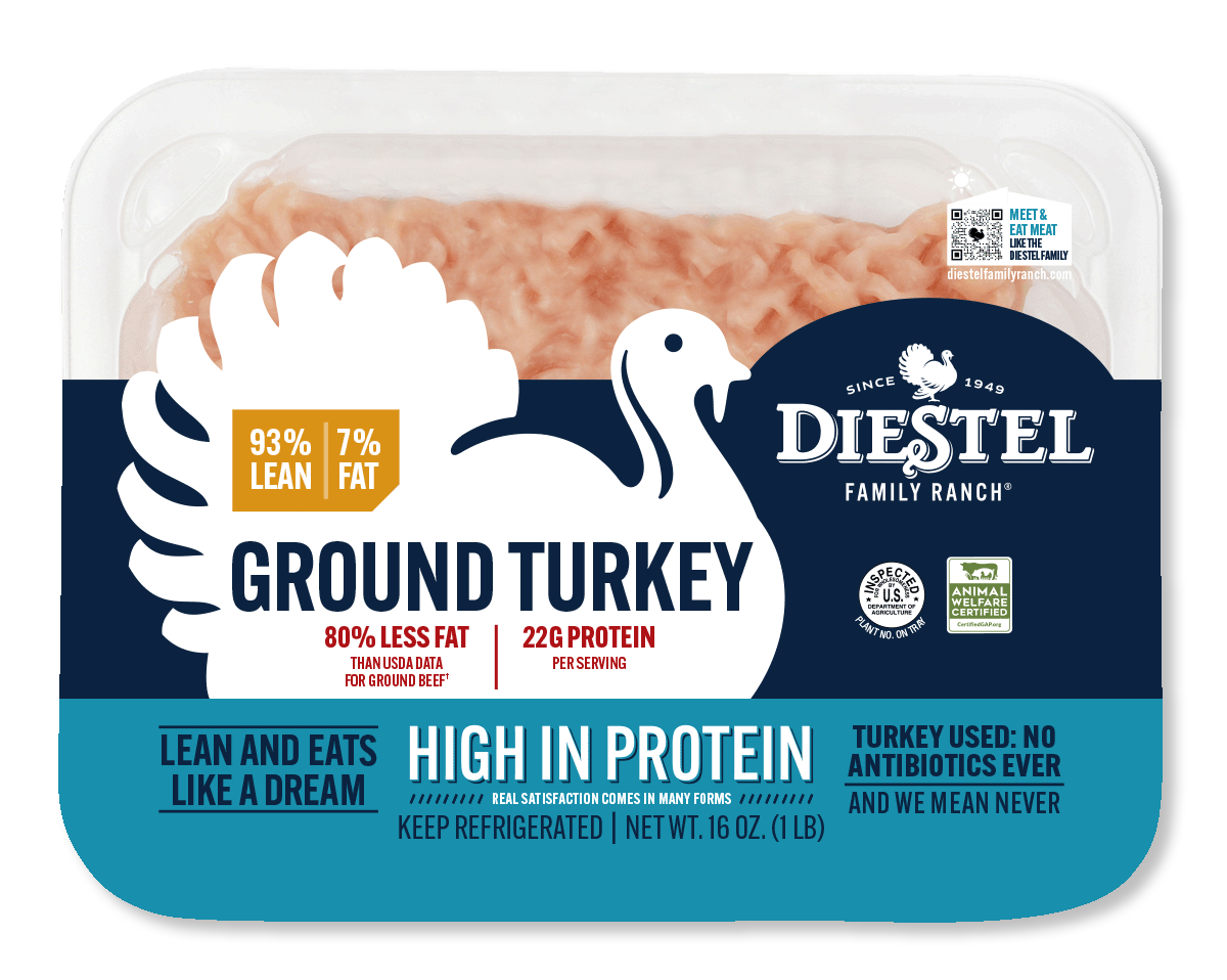 Fresh Ground Turkey (93% Lean / 7% Fat) – Diestel Family Ranch